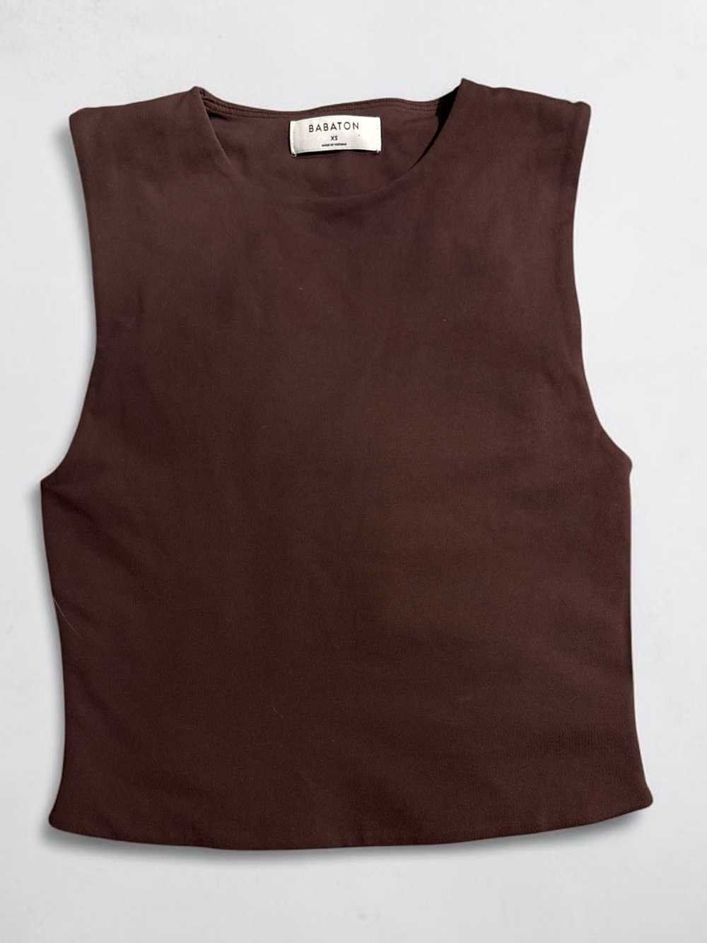 Babaton Chocolate Brown Crewneck Tank